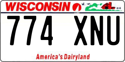 WI license plate 774XNU