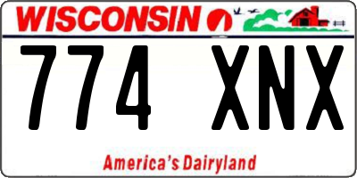 WI license plate 774XNX