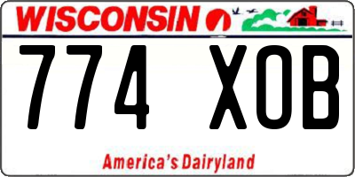 WI license plate 774XOB