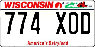 WI license plate 774XOD