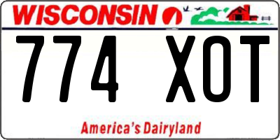 WI license plate 774XOT