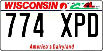 WI license plate 774XPD