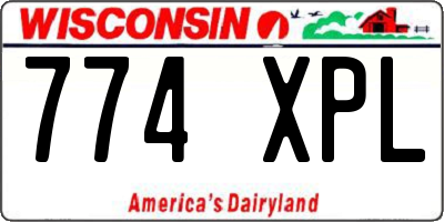 WI license plate 774XPL