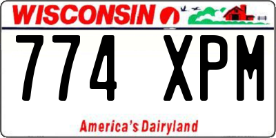 WI license plate 774XPM