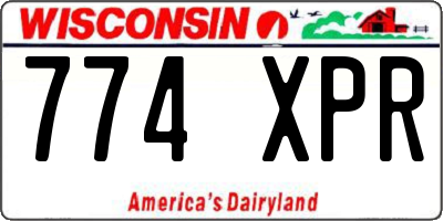 WI license plate 774XPR
