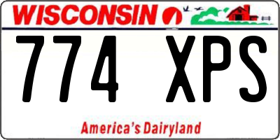 WI license plate 774XPS