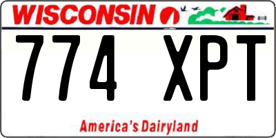 WI license plate 774XPT