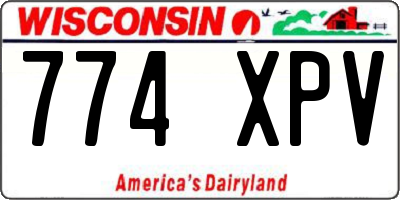 WI license plate 774XPV