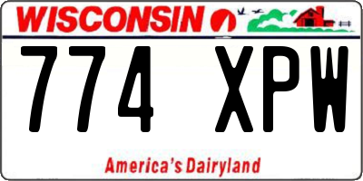 WI license plate 774XPW