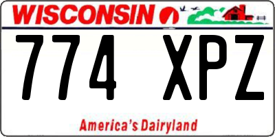 WI license plate 774XPZ