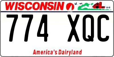 WI license plate 774XQC