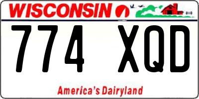 WI license plate 774XQD