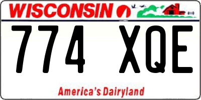 WI license plate 774XQE