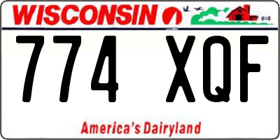 WI license plate 774XQF