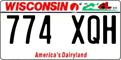 WI license plate 774XQH
