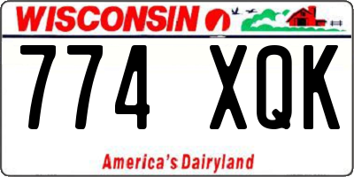 WI license plate 774XQK