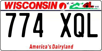 WI license plate 774XQL