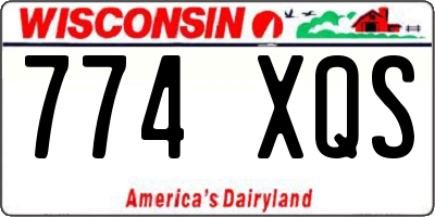 WI license plate 774XQS