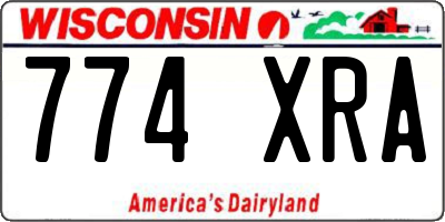 WI license plate 774XRA
