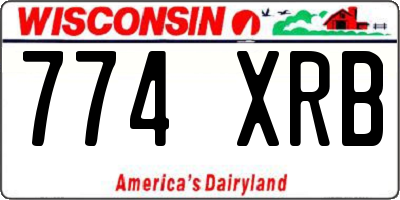 WI license plate 774XRB