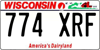 WI license plate 774XRF