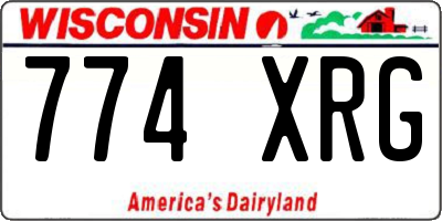 WI license plate 774XRG