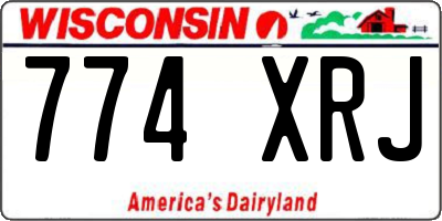 WI license plate 774XRJ