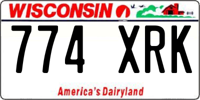 WI license plate 774XRK