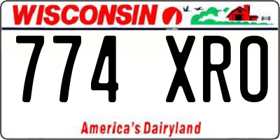 WI license plate 774XRO