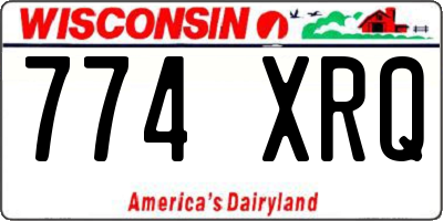 WI license plate 774XRQ