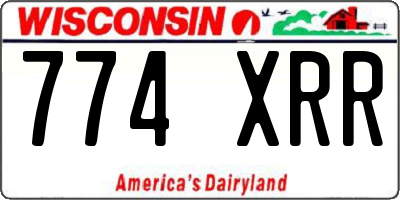 WI license plate 774XRR