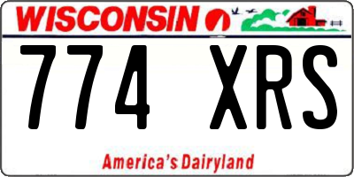 WI license plate 774XRS
