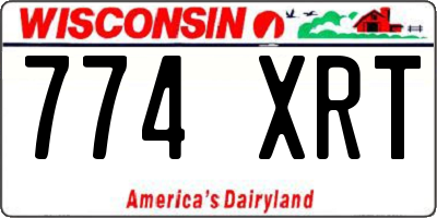 WI license plate 774XRT