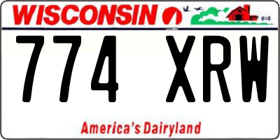 WI license plate 774XRW