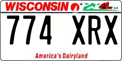WI license plate 774XRX