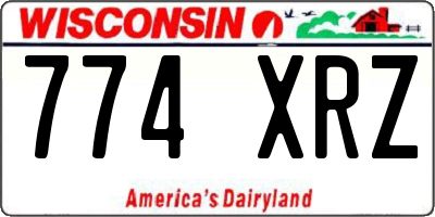 WI license plate 774XRZ