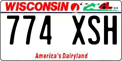 WI license plate 774XSH