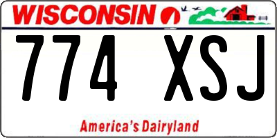 WI license plate 774XSJ