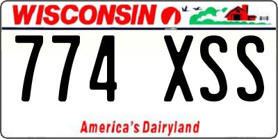 WI license plate 774XSS
