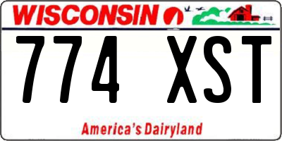 WI license plate 774XST