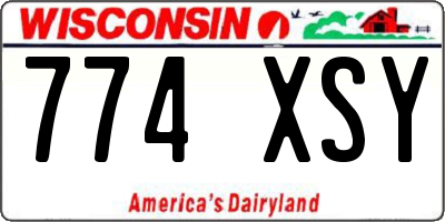 WI license plate 774XSY