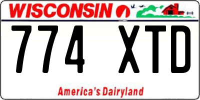 WI license plate 774XTD