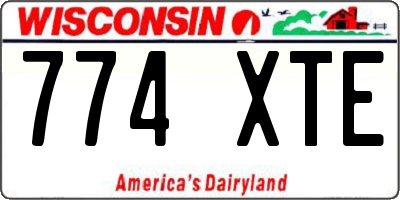 WI license plate 774XTE