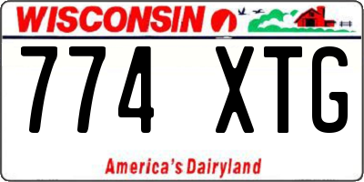 WI license plate 774XTG