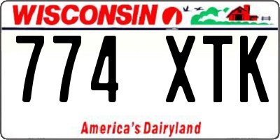 WI license plate 774XTK