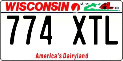 WI license plate 774XTL