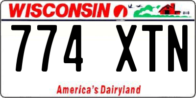 WI license plate 774XTN