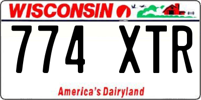 WI license plate 774XTR