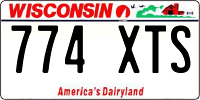 WI license plate 774XTS