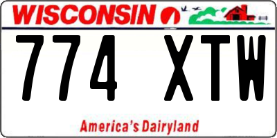 WI license plate 774XTW